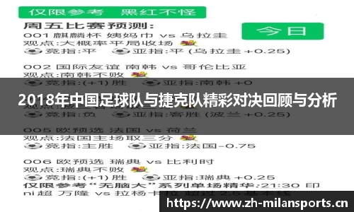 2018年中国足球队与捷克队精彩对决回顾与分析